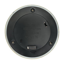 Cargar imagen en el visor de la galería, Sfera in vetro con base brunita a batteria con nevicata e Babbo Natale, h. 17 cm, led bianco caldo