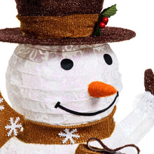 Carica l'immagine nel visualizzatore di Gallery, Pupazzo di Neve ripiegabile h 125 cm, led bianco freddo