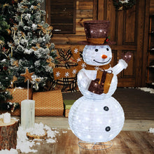 Carica l'immagine nel visualizzatore di Gallery, Pupazzo di Neve ripiegabile h 125 cm, led bianco freddo