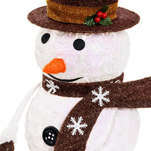 Carica l'immagine nel visualizzatore di Gallery, Pupazzo di Neve ripiegabile h 90 cm, led bianco freddo