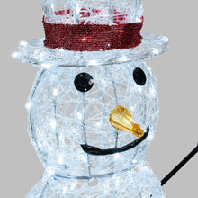 Carica l'immagine nel visualizzatore di Gallery, Pupazzo di Neve ripiegabile h 60 cm, led bianco freddo