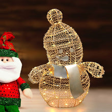 Carica l'immagine nel visualizzatore di Gallery, Pupazzo di neve Snowman, h. 33 cm, led bianco caldo