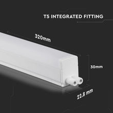 Carica l'immagine nel visualizzatore di Gallery, V-TAC TUBO LED T5 CHIP SAMSUNG PLAFONIERA RACCORDABILE 4W LAMPADINA 30CM