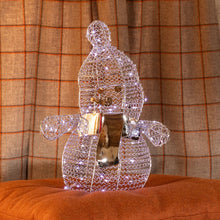 Carica l'immagine nel visualizzatore di Gallery, Pupazzo di neve Snowman, h. 33 cm, led bianco freddo