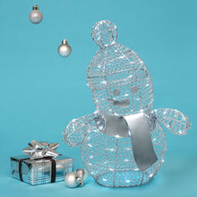 Carica l'immagine nel visualizzatore di Gallery, Pupazzo di neve Snowman, h. 33 cm, led bianco freddo