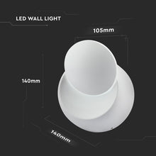 Cargar imagen en el visor de la galería, V-TAC LAMPADA DA MURO WALL LIGHT LED 5W FORMA CIRCOLARE COLORE BIANCO
