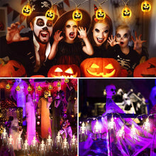 Cargar imagen en el visor de la galería, 2 STRISCIE LED / 3.2m 20 LED ZUCCHE E SCHELETTRI modalità alimentati a Batteria
