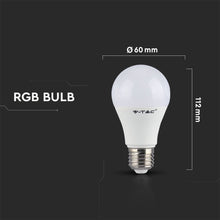 Carica l'immagine nel visualizzatore di Gallery, V-TAC LAMPADINA LED E27 6W BULB A60 RGB+W CON TELECOMANDO