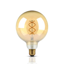 Cargar imagen en el visor de la galería, V-TAC LAMPADINA LED E27 5W GLOBO G125 FILAMENTO AMBRATA