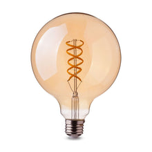 Cargar imagen en el visor de la galería, V-TAC LAMPADINA LED E27 5W GLOBO G95 FILAMENTO A SPIRALE AMBRATA