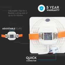 Carica l'immagine nel visualizzatore di Gallery, V-TAC PANNELLO LED QUADRATO 12W SMD DA INCASSO REGOLABILE CON DRIVER CON CHIP SAMSUNG