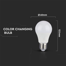 Carica l'immagine nel visualizzatore di Gallery, V-TAC LAMPADINA LED E27 9W BULB A60 3STEP COLOR CHANGING