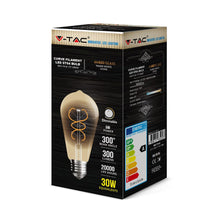 Carica l'immagine nel visualizzatore di Gallery, V-TAC LAMPADINA LED E27 5W BULB ST64 FILAMENTO AMBRATA