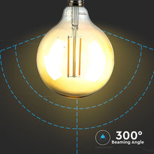 Cargar imagen en el visor de la galería, V-TAC LAMPADINA LED E27 12,5W GLOBO G125 FILAMENTO AMBRATA