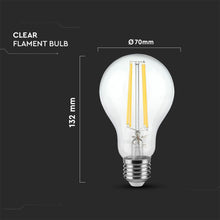 Carica l'immagine nel visualizzatore di Gallery, V-TAC LAMPADINA LED FILAMENT E27 12,5W BULB A70