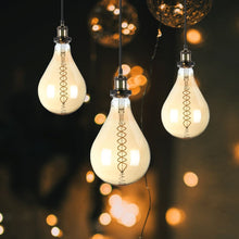 Carica l'immagine nel visualizzatore di Gallery, V-TAC LAMPADINA E27 FILAMENTO LED A DOPPIA SPIRALE 8W BULB A160 CON VETRO AMBRATO DIMMERABILE