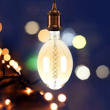 Carica l'immagine nel visualizzatore di Gallery, V-TAC LAMPADINA E27 FILAMENTO LED A DOPPIA SPIRALE 8W BULB A180 CON VETRO AMBRATO DIMMERABILE