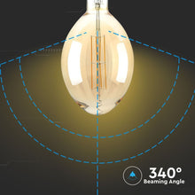 Carica l'immagine nel visualizzatore di Gallery, V-TAC LAMPADINA E27 FILAMENTO LED 8W BULB A180 CON VETRO AMBRATO DIMMERABILE