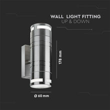Carica l'immagine nel visualizzatore di Gallery, V-TAC PORTALAMPADA DOPPIO WALL LIGHT DA MURO PER 2 LAMPADINE GU10