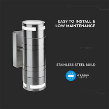 Carica l'immagine nel visualizzatore di Gallery, V-TAC PORTALAMPADA DOPPIO WALL LIGHT DA MURO PER 2 LAMPADINE GU10