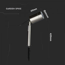 Carica l'immagine nel visualizzatore di Gallery, V-TAC PORTALAMPADA IN ACCIAIO CON PICCHETTO PER LAMPADINE GU10