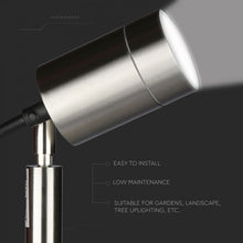 Carica l'immagine nel visualizzatore di Gallery, V-TAC PORTALAMPADA IN ACCIAIO CON PICCHETTO PER LAMPADINE GU10