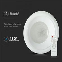 Cargar imagen en el visor de la galería, V-TAC PLAFONIERA LED 48W FORMA CIRCOLARE EFFETTO CIELO STELLATO CON TELECOMANDO