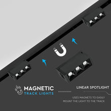 Cargar imagen en el visor de la galería, V-TAC PRO MAGNETIC LINEAR SPOTLIGHT FARETTO LED MAGNETICO 3W NERO CRI≥90 30°
