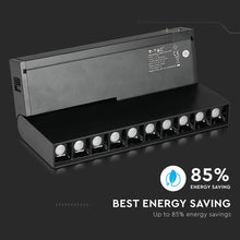 Cargar imagen en el visor de la galería, V-TAC MAGNETIC LINEAR TRACK LIGHT FARETTO LED MAGNETICO 20W NERO CRI≥90 30°