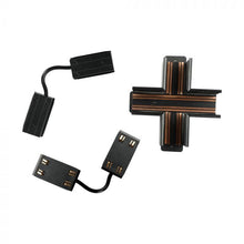 Carica l'immagine nel visualizzatore di Gallery, V-TAC X CONNECTOR CONNETTORE ANGOLARE A CROCE PER BINARI MAGNETICI TRACK LIGHT NERO