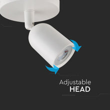 Cargar imagen en el visor de la galería, V-TAC PORTAFARETTO ROTONDO PER FARETTO LED SPOTLIGHT GU10 CON TESTINA ORIENTABILE