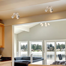 Cargar imagen en el visor de la galería, V-TAC PORTAFARETTO ROTONDO PER 3 FARETTI LED SPOTLIGHT GU10 CON 3 TESTINE ORIENTABILI