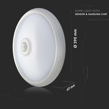 Carica l'immagine nel visualizzatore di Gallery, V-TAC PLAFONIERA LED 12W FORMA CIRCOLARE CON SENSORE DI MOVIMENTO INFRAROSSI