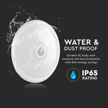 Carica l'immagine nel visualizzatore di Gallery, V-TAC PLAFONIERA LED 12W FORMA CIRCOLARE CON SENSORE DI MOVIMENTO INFRAROSSI