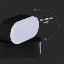 Carica l'immagine nel visualizzatore di Gallery, V-TAC LAMPADA DA MURO WALL LIGHT LED 6W TESTA RUOTABILE COLORE NERO IP65