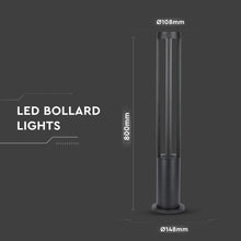Carica l'immagine nel visualizzatore di Gallery, V-TAC LAMPADA LED DA GIARDINO CON FISSAGGIO A TERRA 10W COLORE NERO