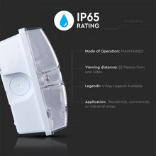 Cargar imagen en el visor de la galería, V-TAC LAMPADA LED D'EMERGENZA ANTI BLACK OUT GRADO PROTEZIONE IP65
