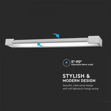 Cargar imagen en el visor de la galería, V-TAC LAMPADA LED 18W DA MURO CON FONTE LUMINOSA RUOTABILE DI 360° COLORE BIANCO IP44