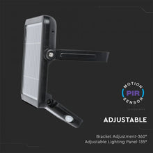 Carica l'immagine nel visualizzatore di Gallery, V-TAC LAMPADA DA MURO LED 10W CON PANNELLO SOLARE E SENSORE COLORE NERO