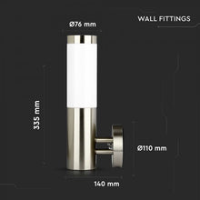 Cargar imagen en el visor de la galería, V-TAC PORTALAMPADA DA GIARDINO WALL LAMP DA MURO ROTONDO PER LAMPADINE E27