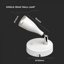 Cargar imagen en el visor de la galería, V-TAC VT-805 LAMPADA DA MURO WALL LIGHT LED 4,5W