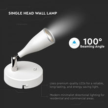 Cargar imagen en el visor de la galería, V-TAC VT-805 LAMPADA DA MURO WALL LIGHT LED 4,5W
