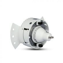 Carica l'immagine nel visualizzatore di Gallery, V-TAC PORTAFARETTO ROTONDO DA INCASSO CON INTERNO CROMATO PER LAMPADINE FARETTI LED GU10 E GU5.3