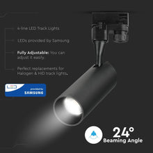 Carica l'immagine nel visualizzatore di Gallery, V-TAC PRO TRACK LIGHT LED COB 18W CRI≥90 COLORE NERO