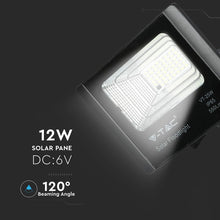 Carica l'immagine nel visualizzatore di Gallery, V-TAC FARO LED 12W A BATTERIA CON PANNELLO SOLARE E TELECOMANDO