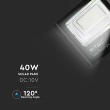 Carica l'immagine nel visualizzatore di Gallery, V-TAC FARO LED 40W A BATTERIA CON PANNELLO SOLARE E TELECOMANDO