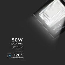 Carica l'immagine nel visualizzatore di Gallery, V-TAC FARO LED 50W A BATTERIA CON PANNELLO SOLARE E TELECOMANDO