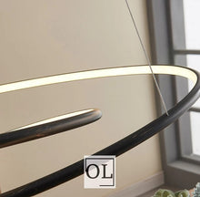 Carica l'immagine nel visualizzatore di Gallery, Lucande Moderna lampada a sospensione LED Mirasu nera