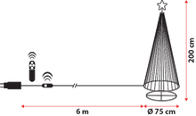Carica l'immagine nel visualizzatore di Gallery, Albero conico ripiegabile con 304 gocce di luce, h. 200 cm