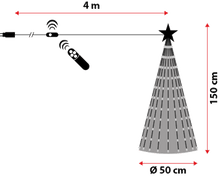 Carica l'immagine nel visualizzatore di Gallery, Albero conico ripiegabile h. 150 cm, Gocce di Luce RGB